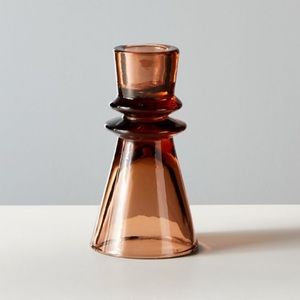 CB2 Rouge Glass Taper Candle Holder - Large